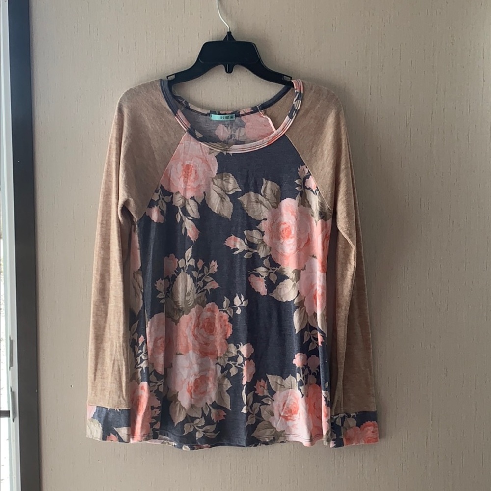 Long sleeve floral shirt